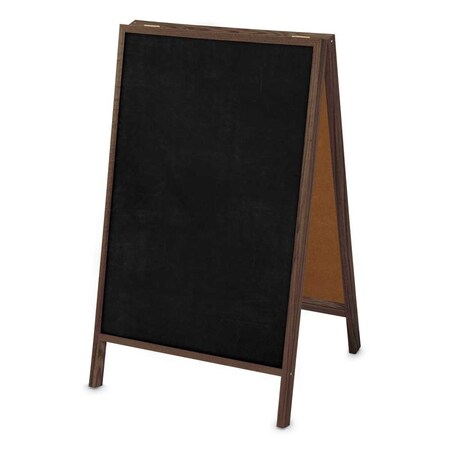 United Visual Products Sliding Door Indoor Enclosed Corkboard, 7 UV9003ACSH-BLACK-APRICOT